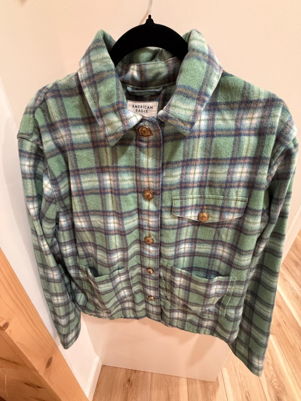 Womens American Eagle Lady Jacket flannel top NWT sz xsmall